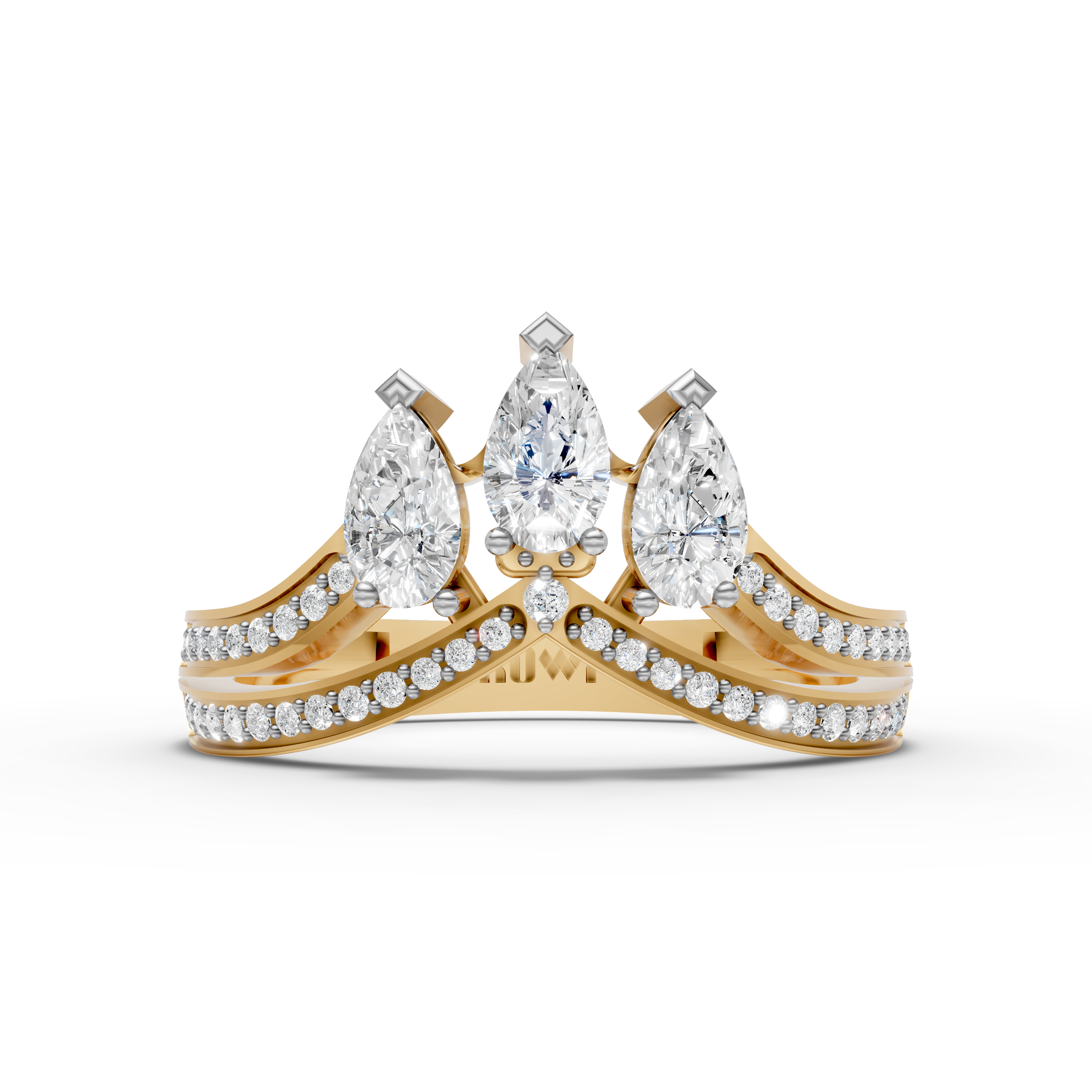 Triple Pear Ring