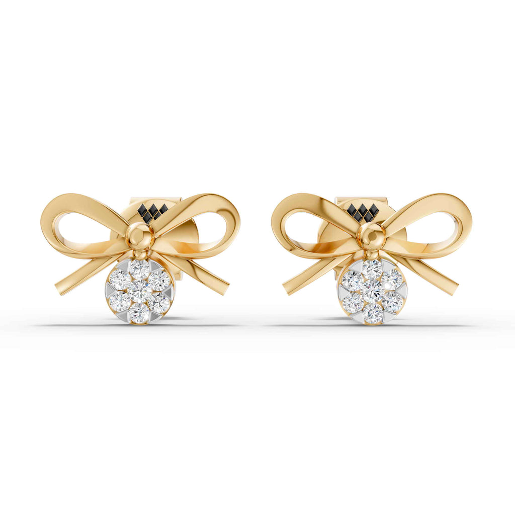 Elegant Bow Knot Stud Earrings (1 Pair)