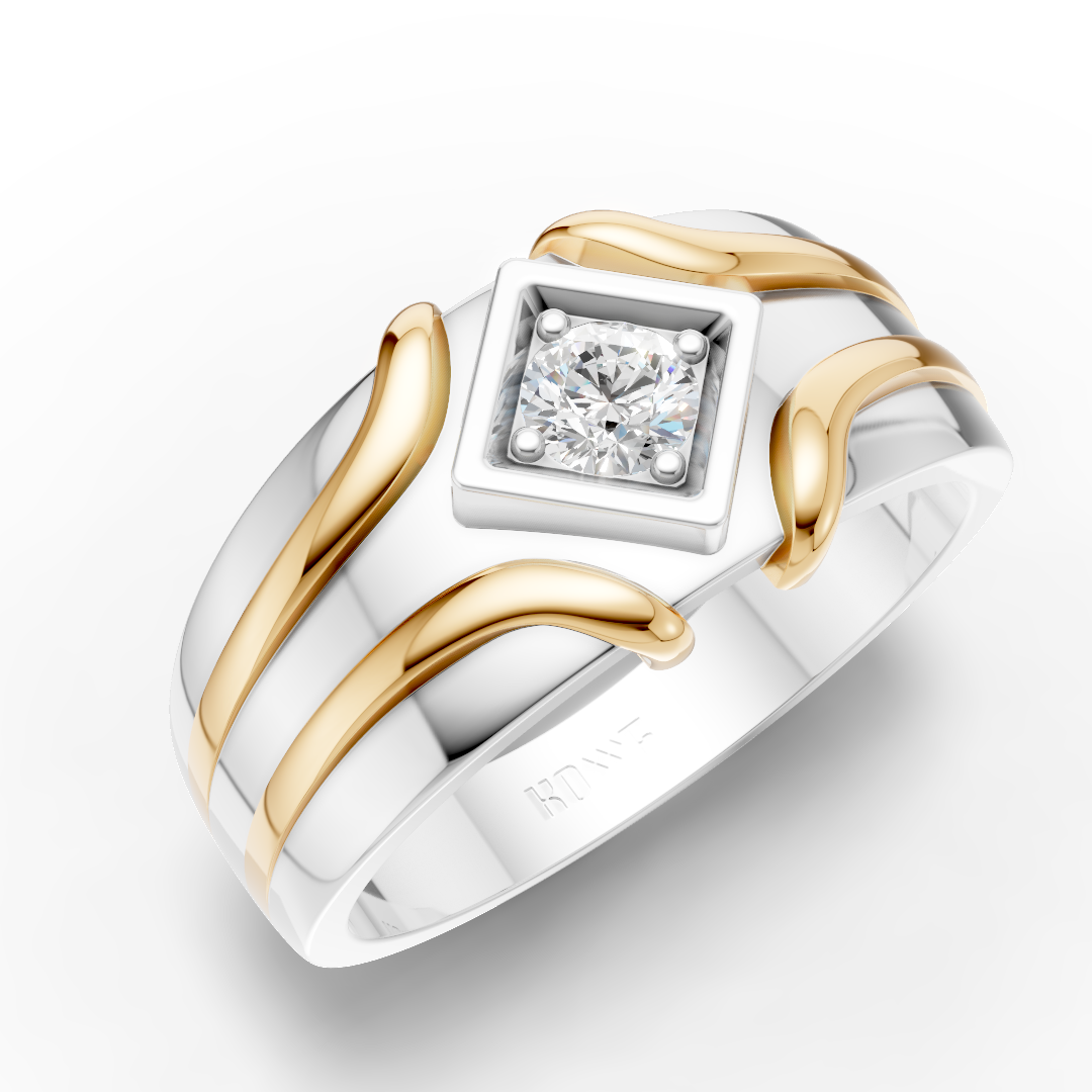 925 Sterling Silver Classic Duo Moissanite Diamond Ring