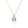 Emerald Cut Solitaire Diamond Pendant