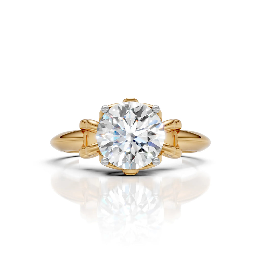 Round Brilliant Floral Diamond Ring