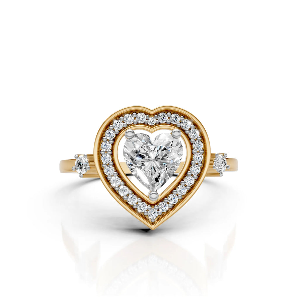 Heart Solitaire Ring
