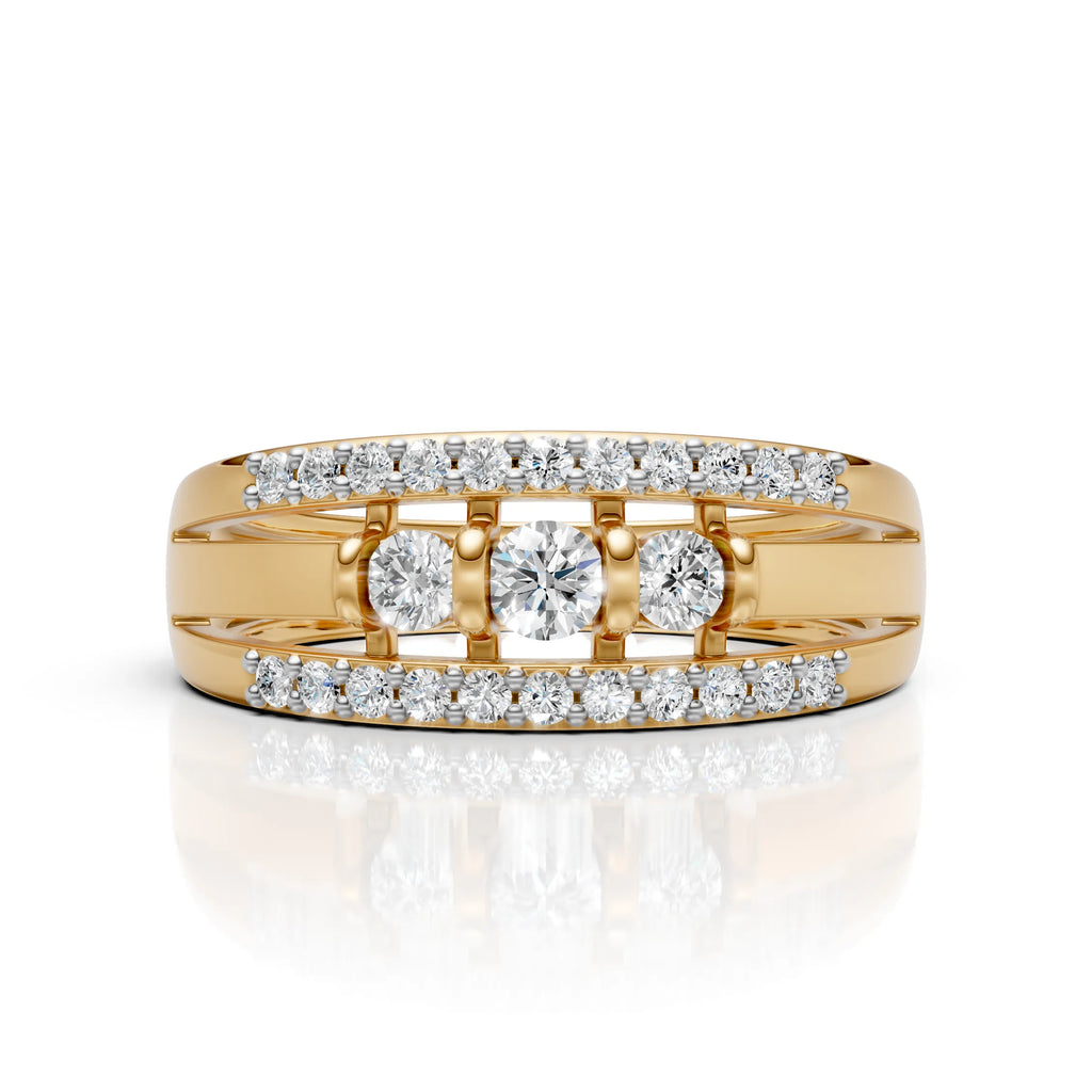 Classic Diamond Cluster Wedding Ring