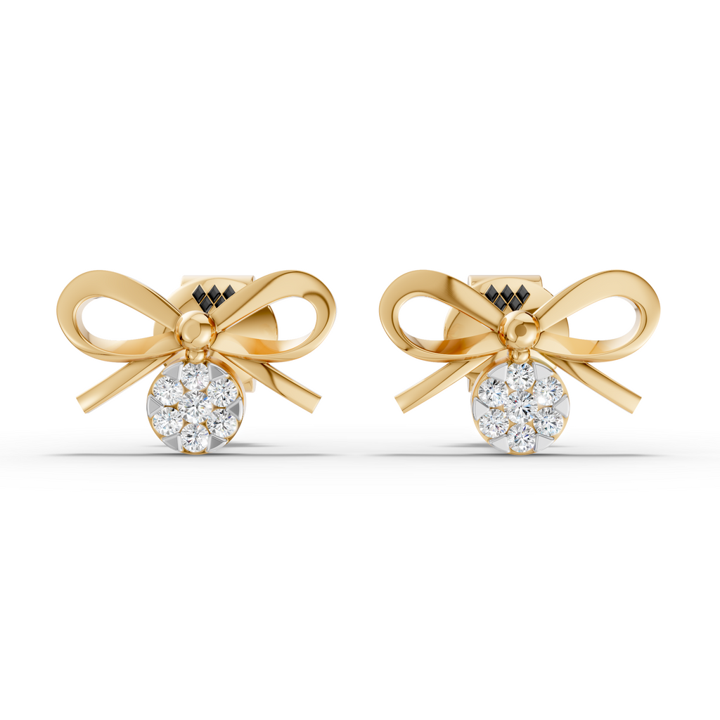 Elegant Bow Knot Stud Earrings (1 Pair)