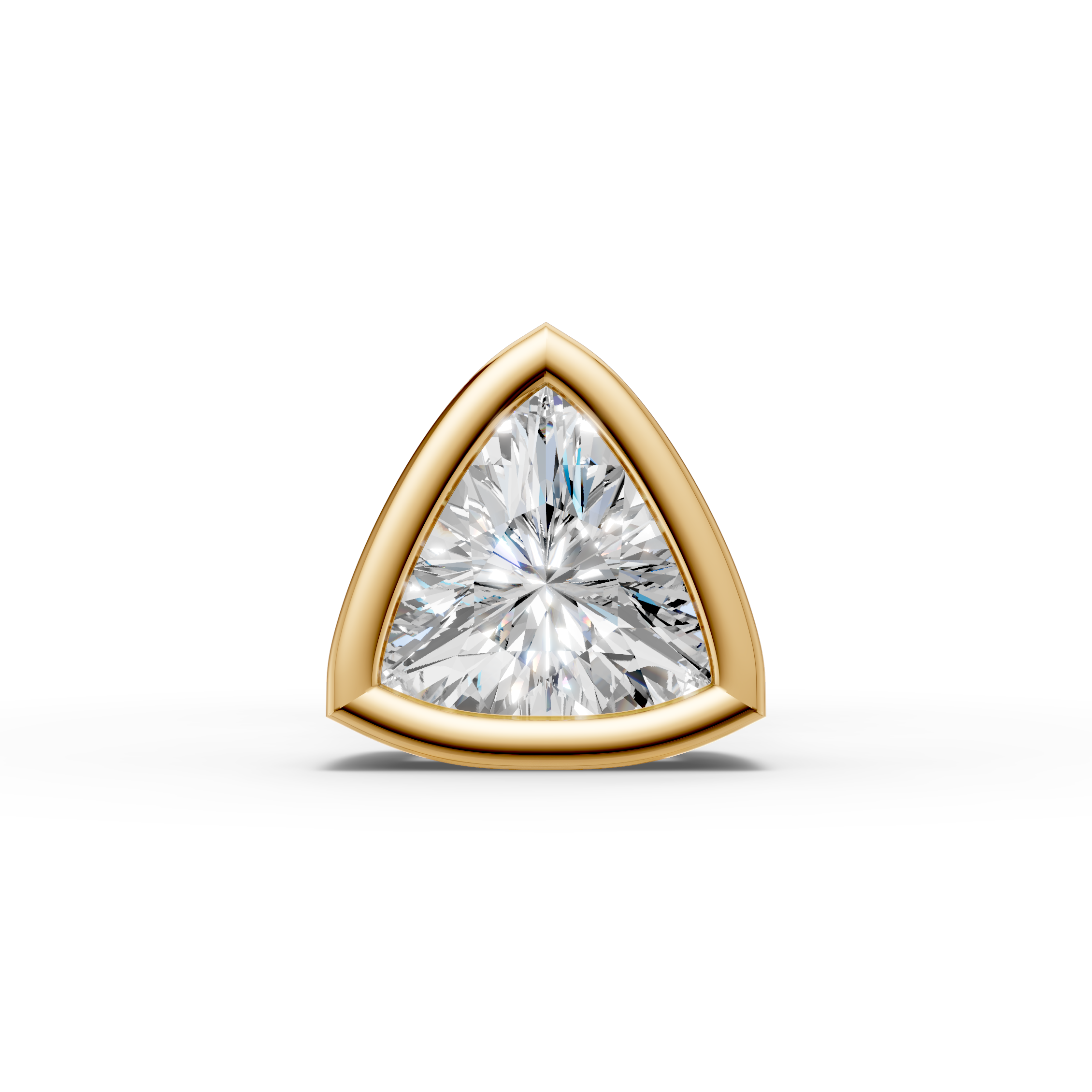 Trillion Shaped Bezel Setting Earring ( 1 PC )