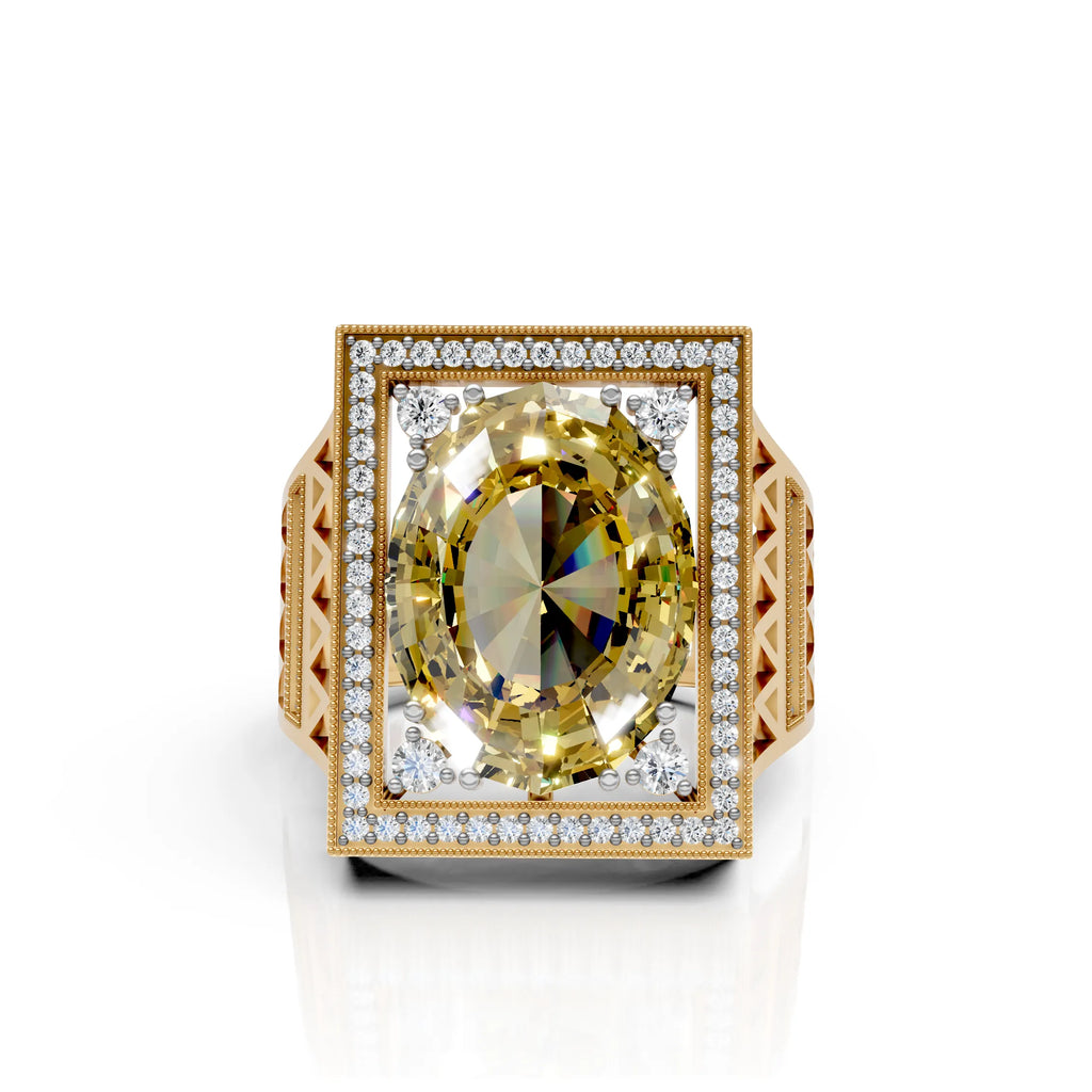 Regal Yellow CZ Ring Ring