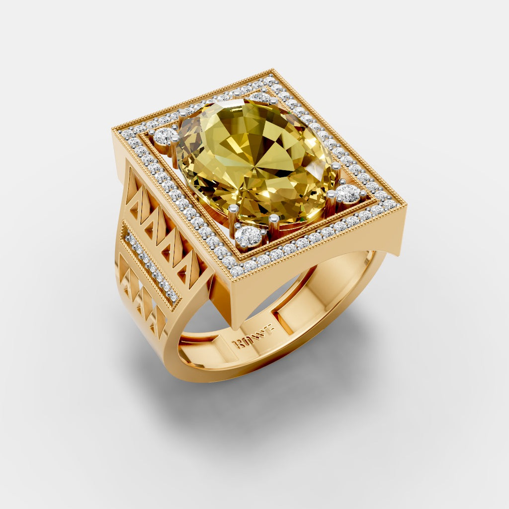Regal Yellow CZ Ring Ring