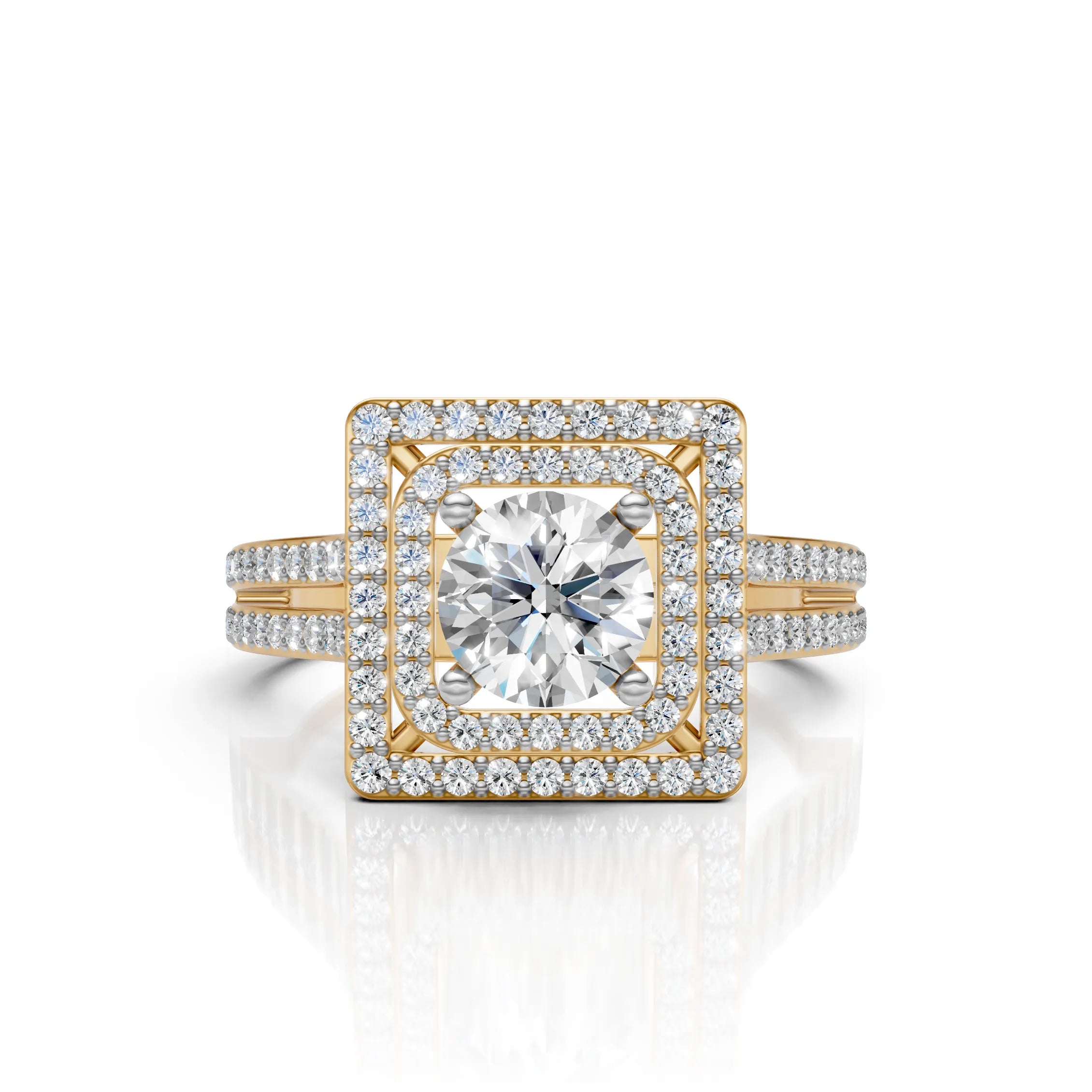 Square Halo Ring