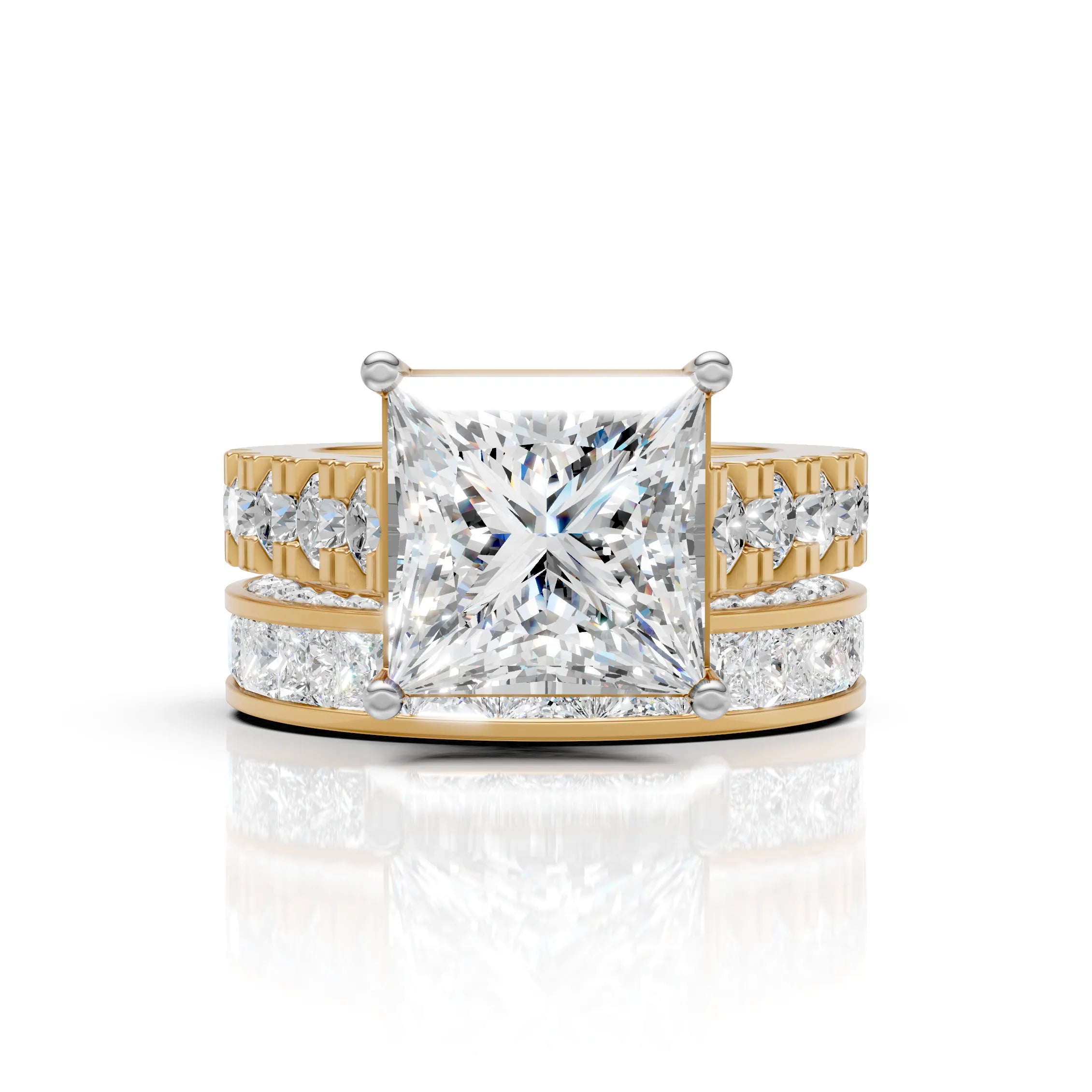 Princess Cut Wedding Ring Set