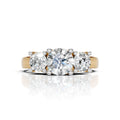 Elegant Round Cut Three Stone Diamond Ring