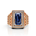 Men's Royal CZ Blue Sapphire Ring