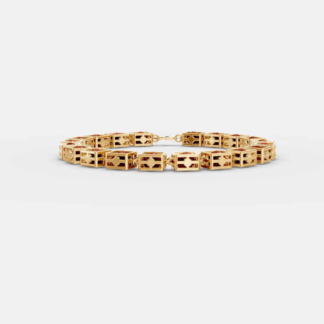 Black Rudraksha Box Bracelet – Spiritual Strength Meets Modern Design
