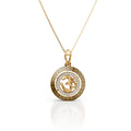 Luxury Om Symbol Diamond Halo Pendant