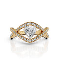 White Heart Diamond Ring