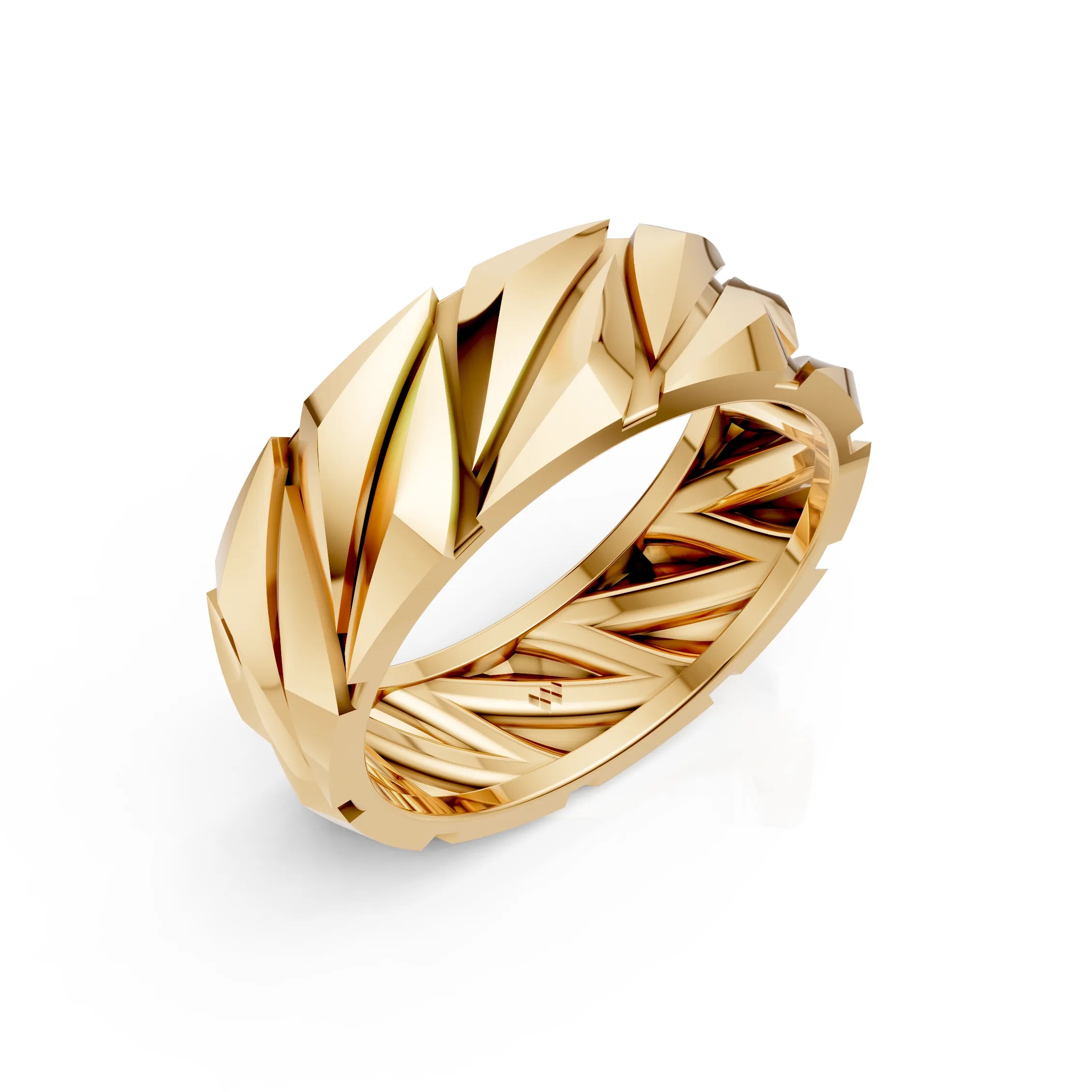 Bold Textured Band Ring