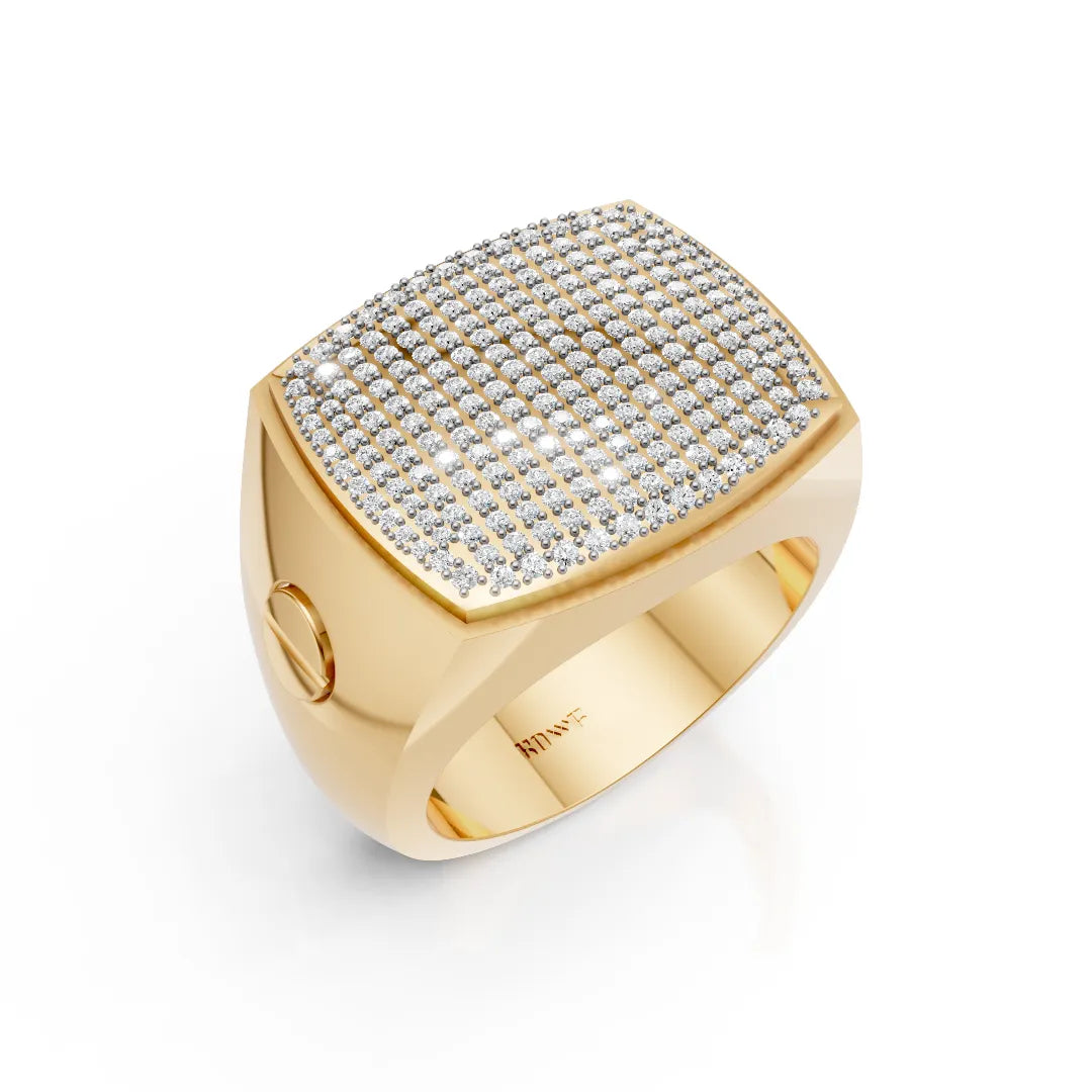 Bold Square Ring in Premium