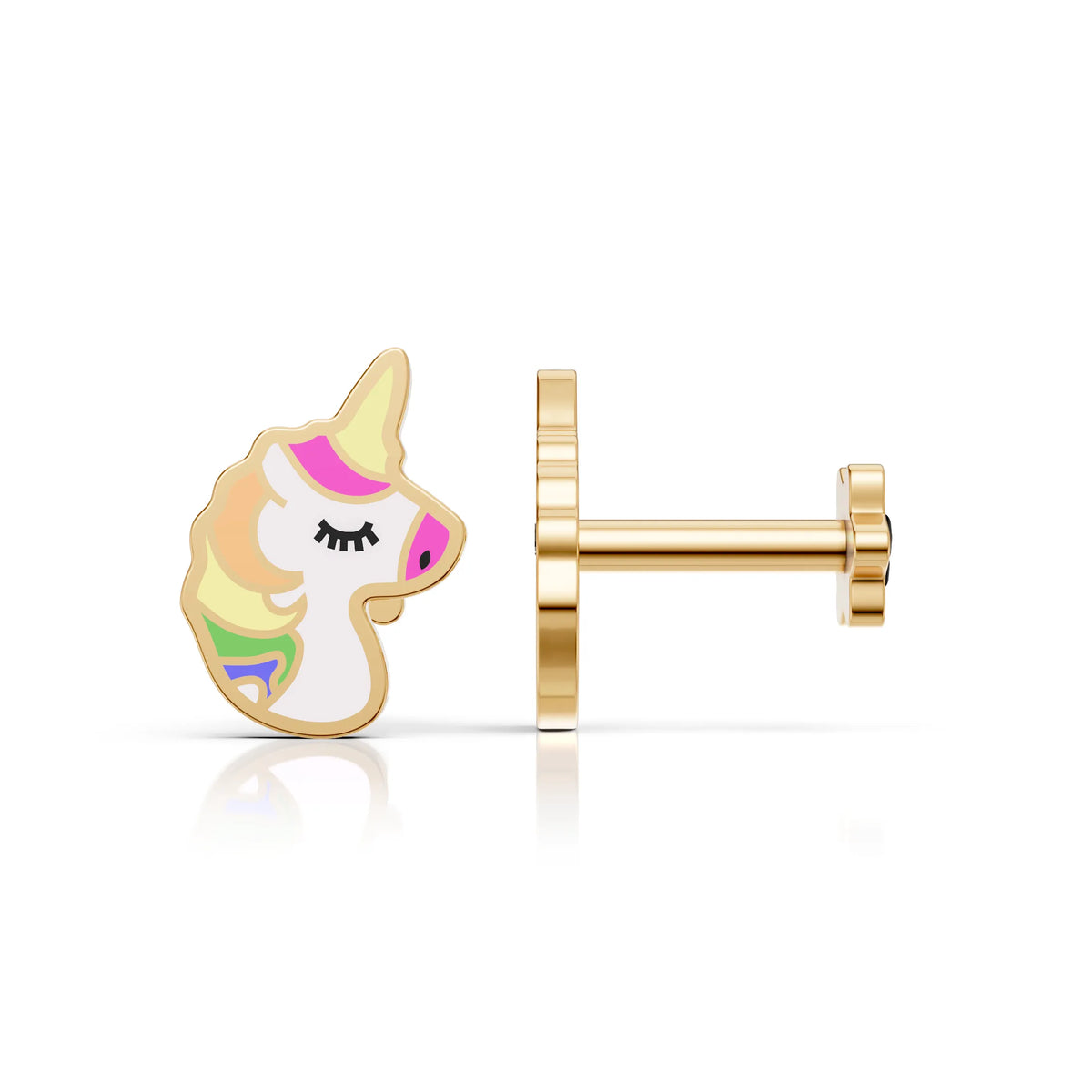 Colorful Unicorn Stud