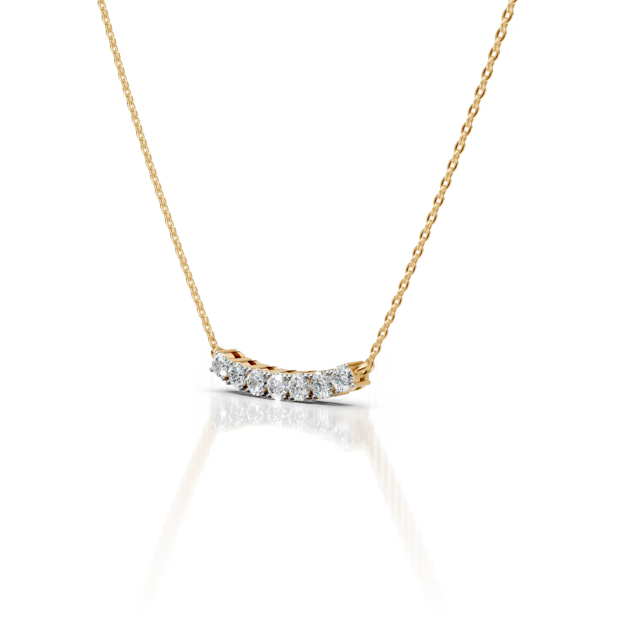 Curved Sparkle Bar Necklace