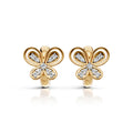 Diamond Butterfly Huggie Hoop Earrings