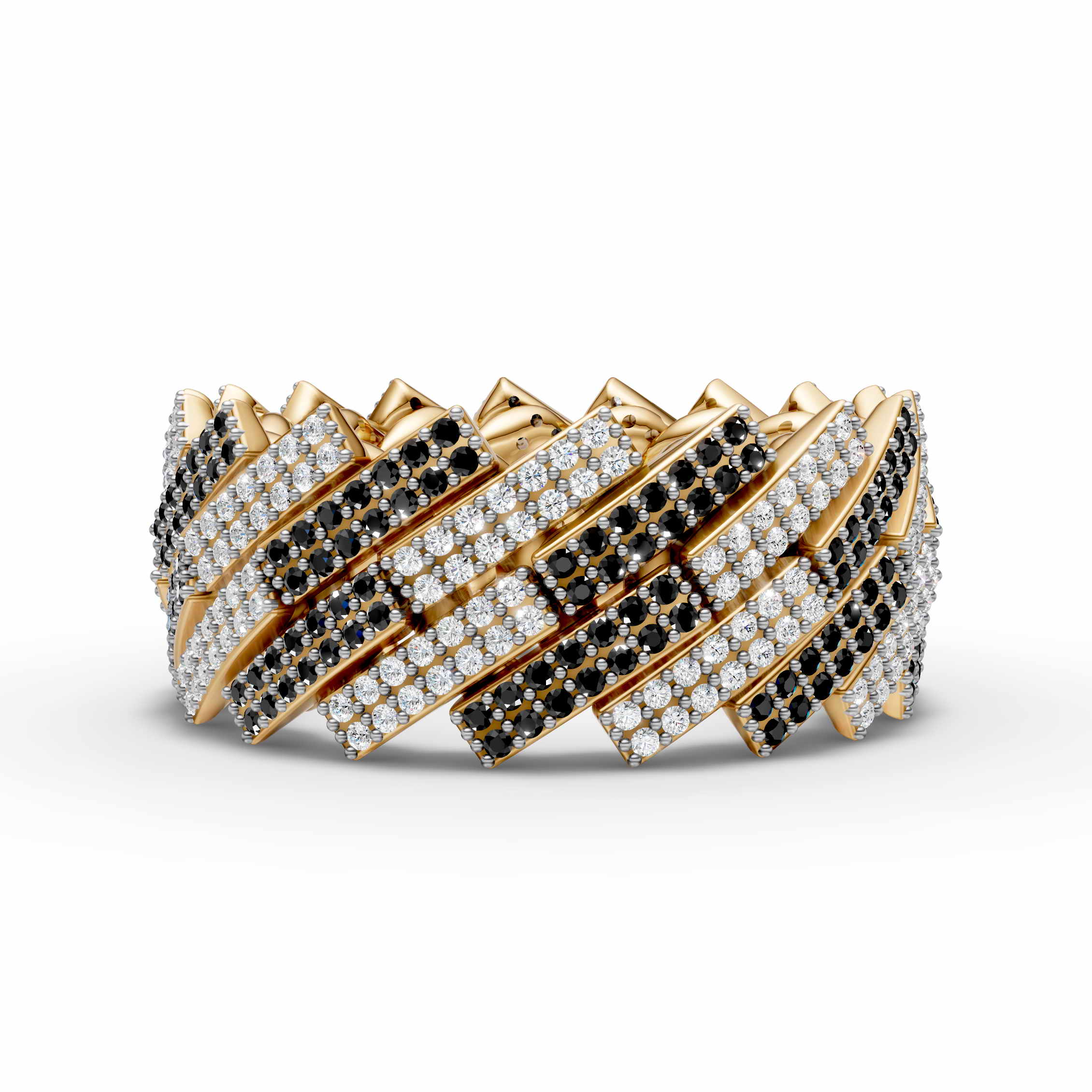 Black & White Cuban Ring