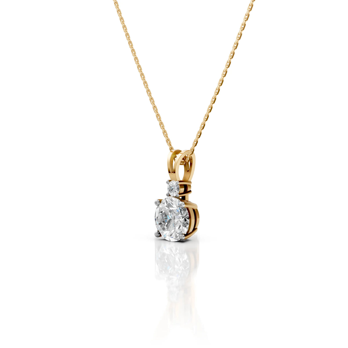 Classic Double Diamond Solitaire Pendant