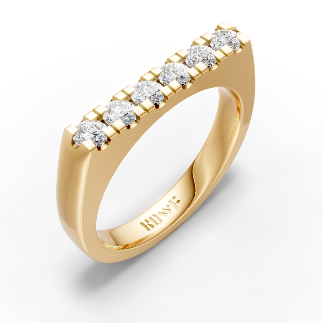 925 Sterling Silver Minimal Moissanite Diamond Ring