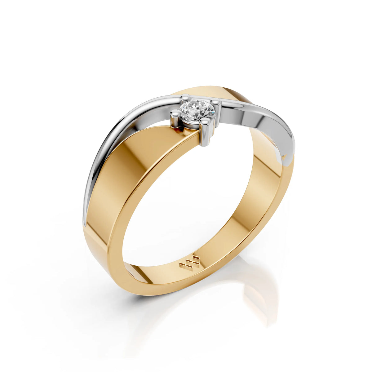 Wave Solitaire Ring