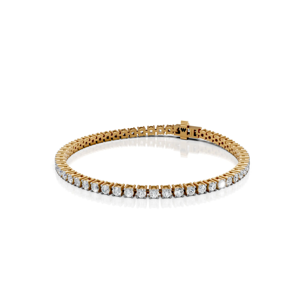 3 MM Round Shaped Tennis Bracelet
