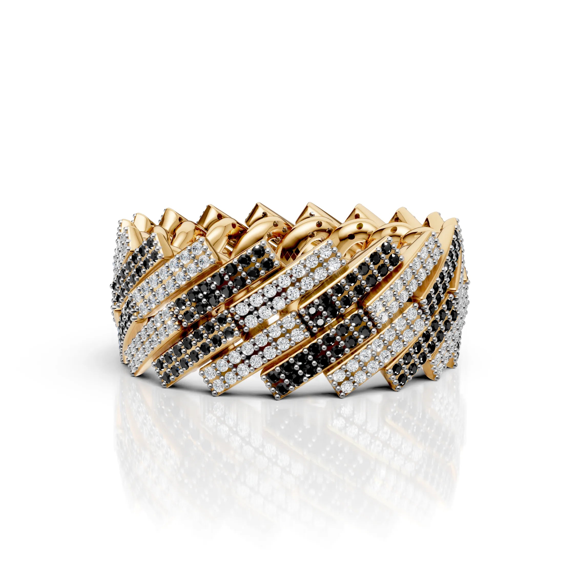 Black & White Cuban Ring