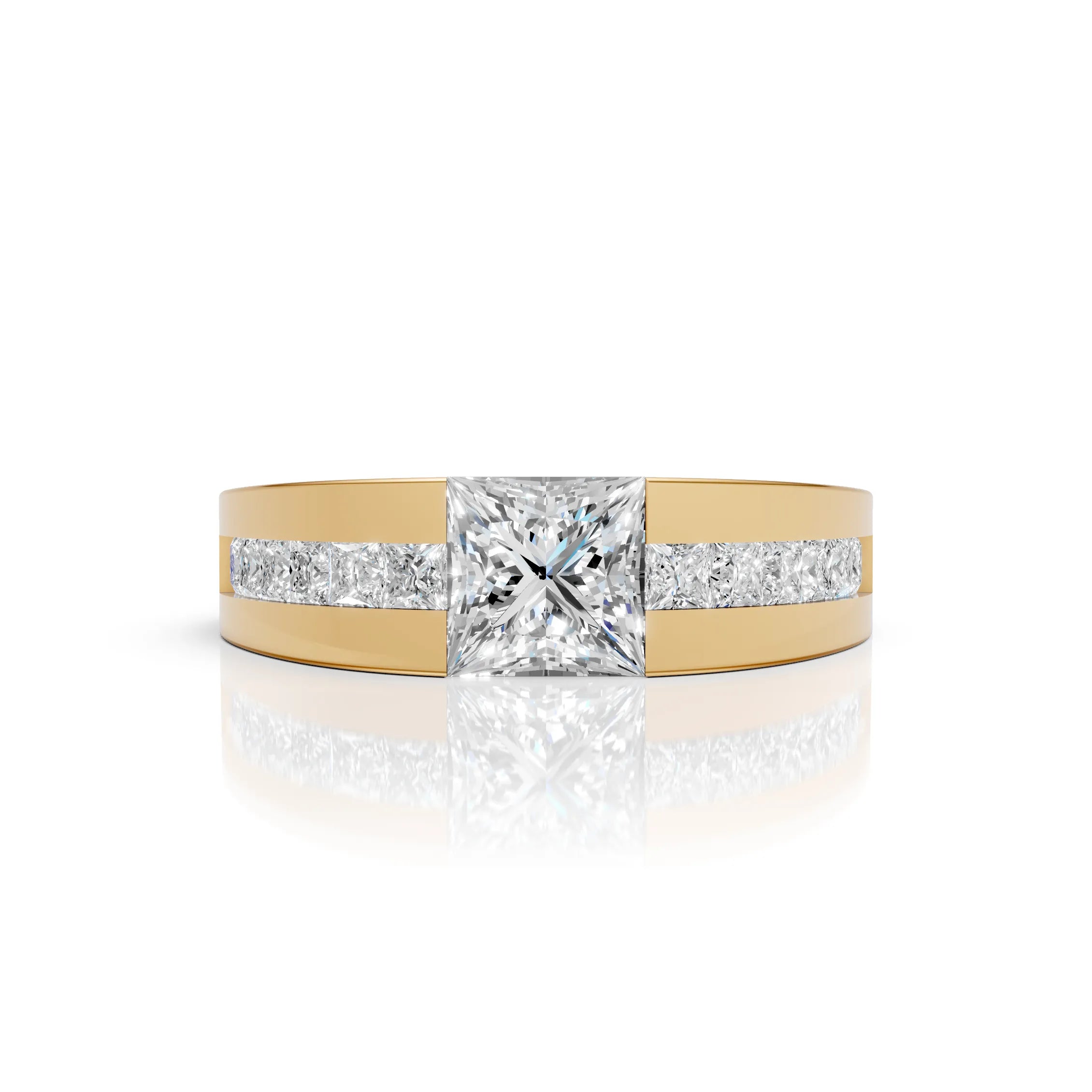 Elegant Princess-Cut Ring