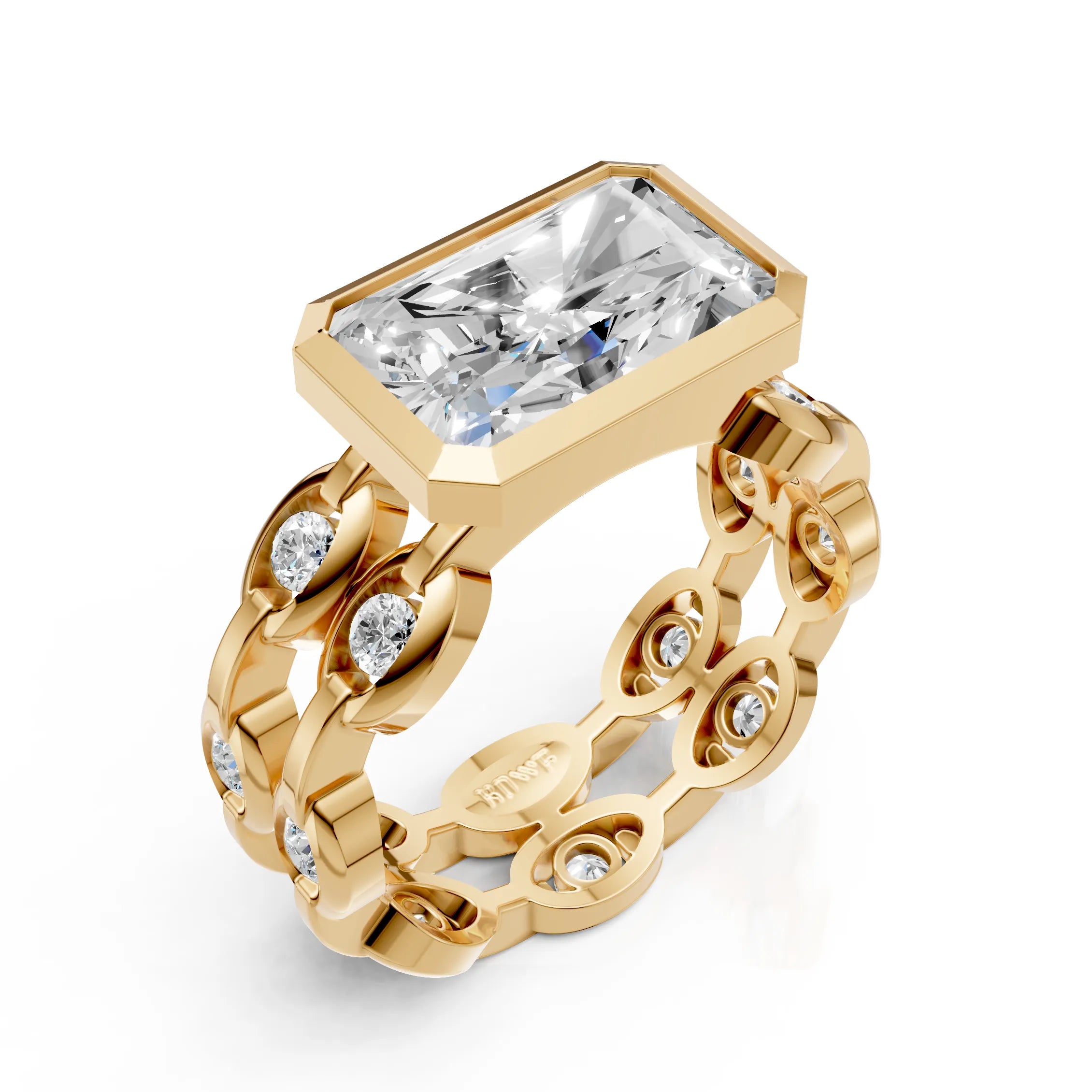 Imperial Emerald Link Ring