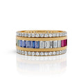 Multi-Color Baguette Eternity Band Ring