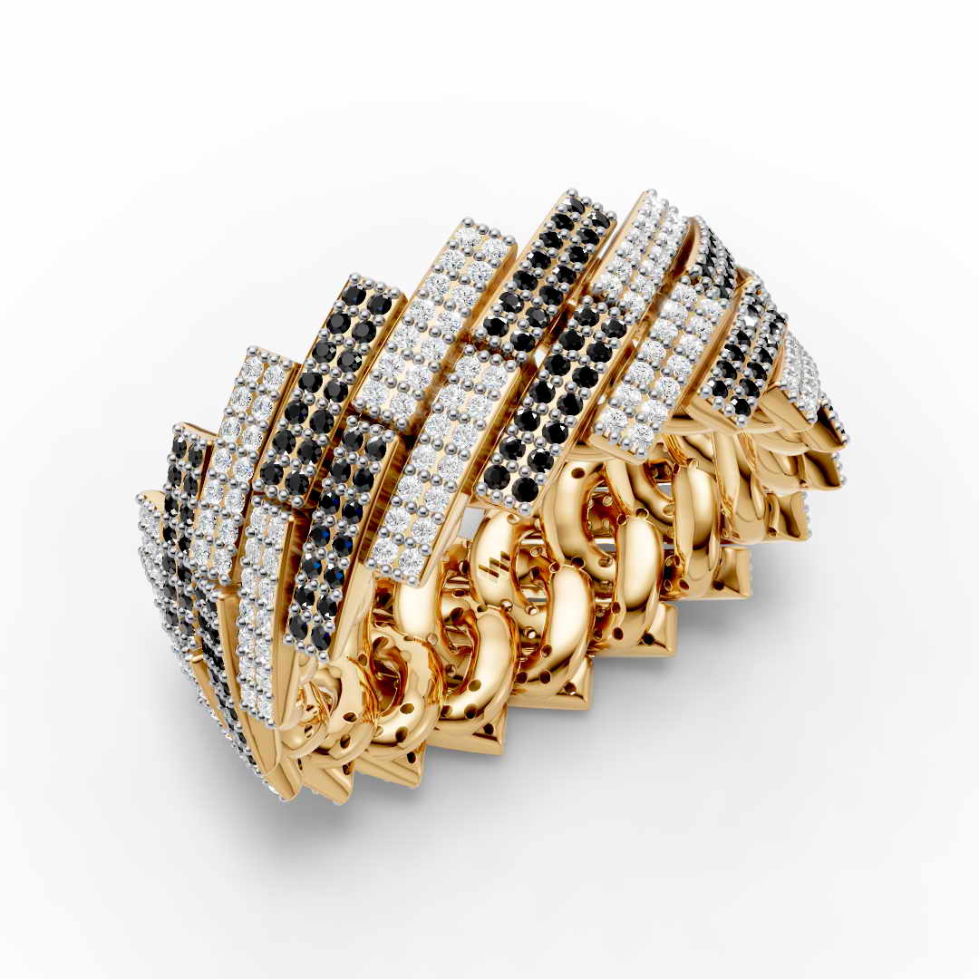 Black & White Cuban Ring