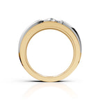 Two-Tone Solitaire Band Ring