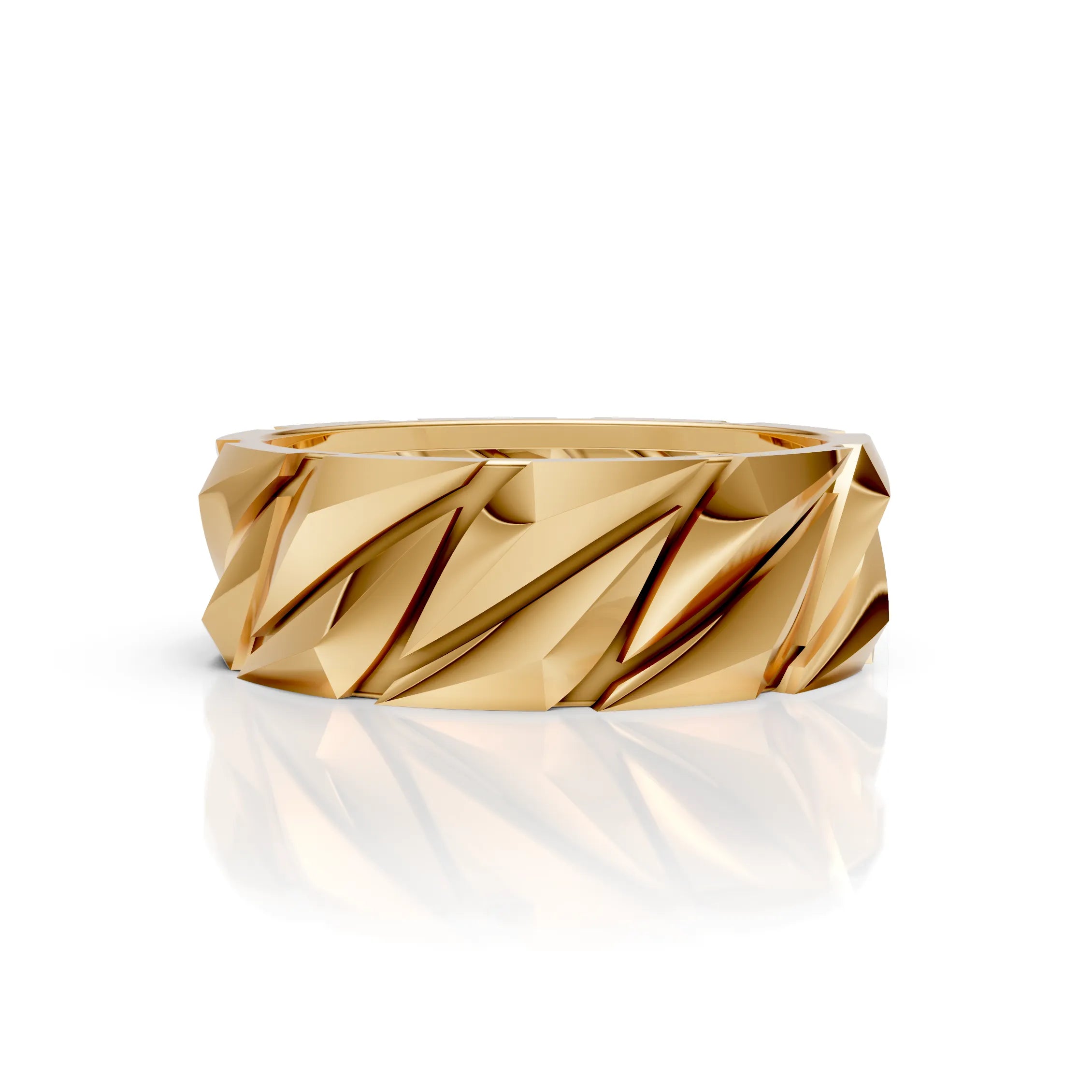 Bold Textured Band Ring