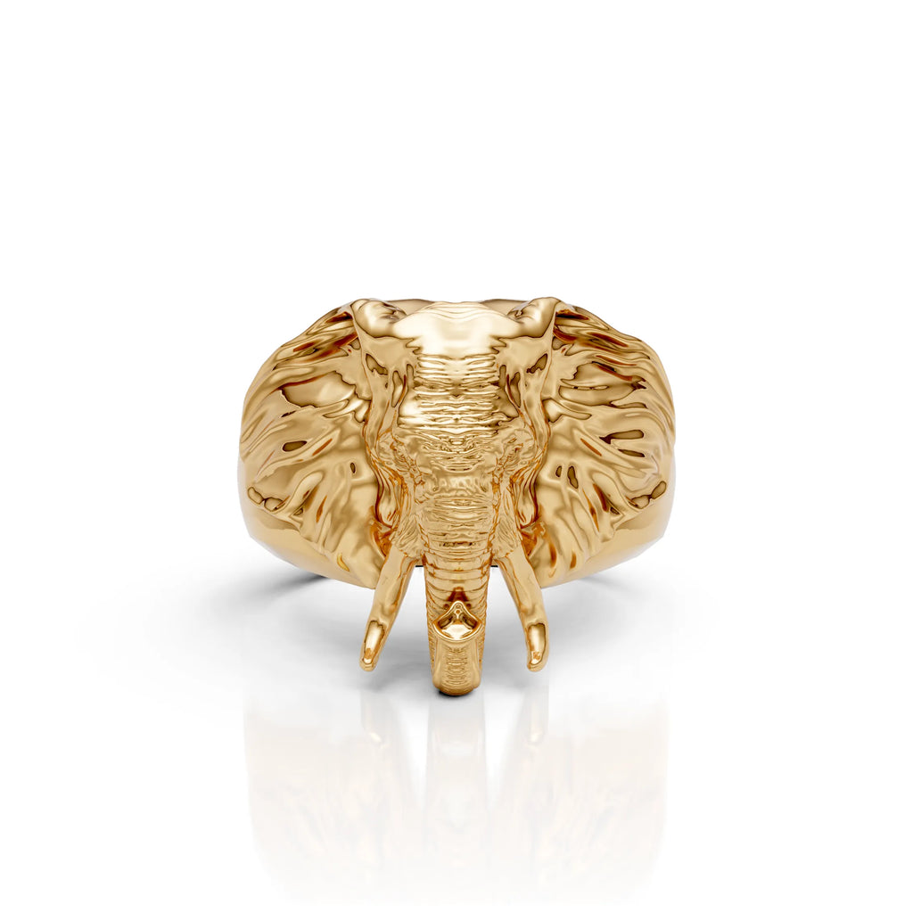 Elephant Head Statement Ring – Bold & Majestic