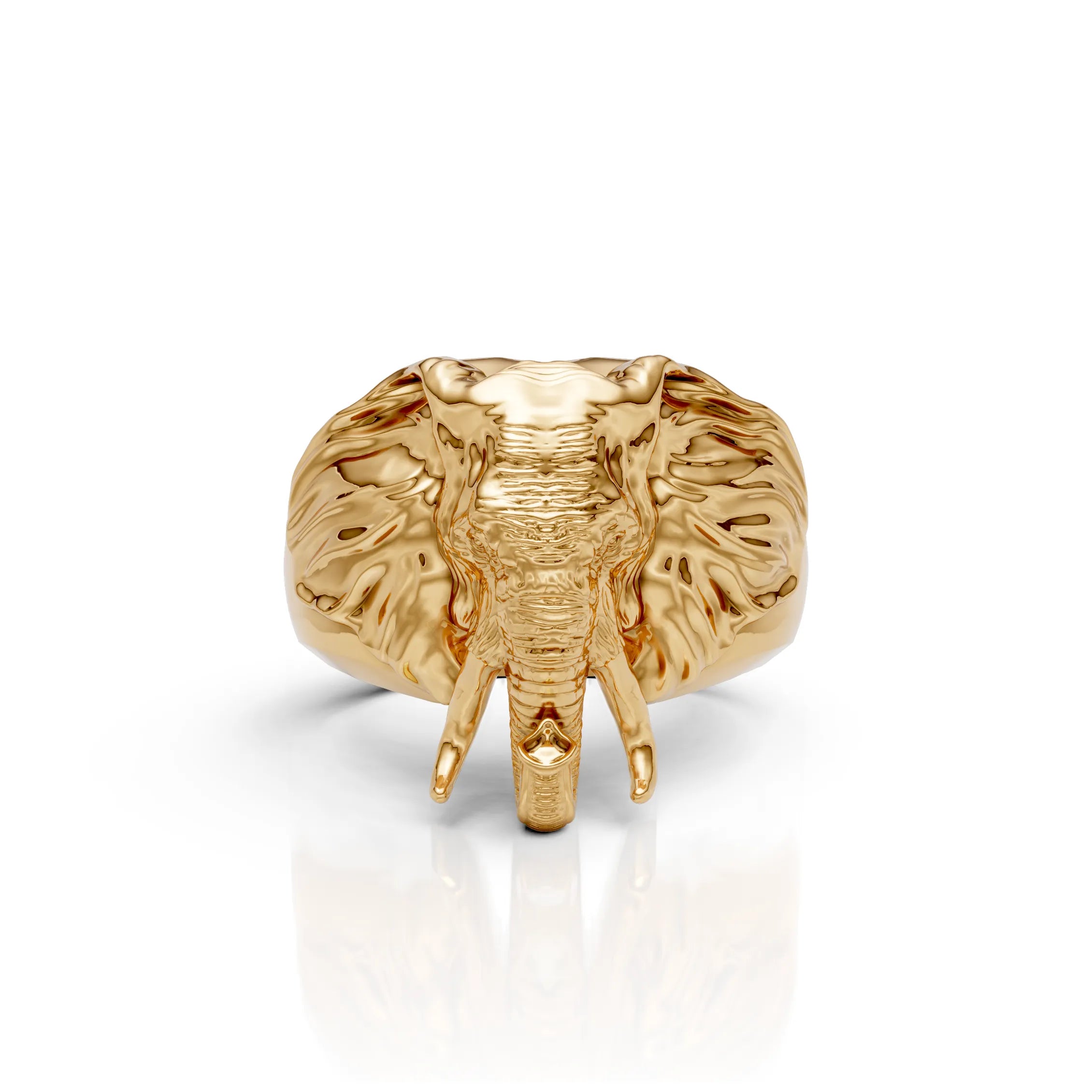 Elephant Head Statement Ring – Bold & Majestic