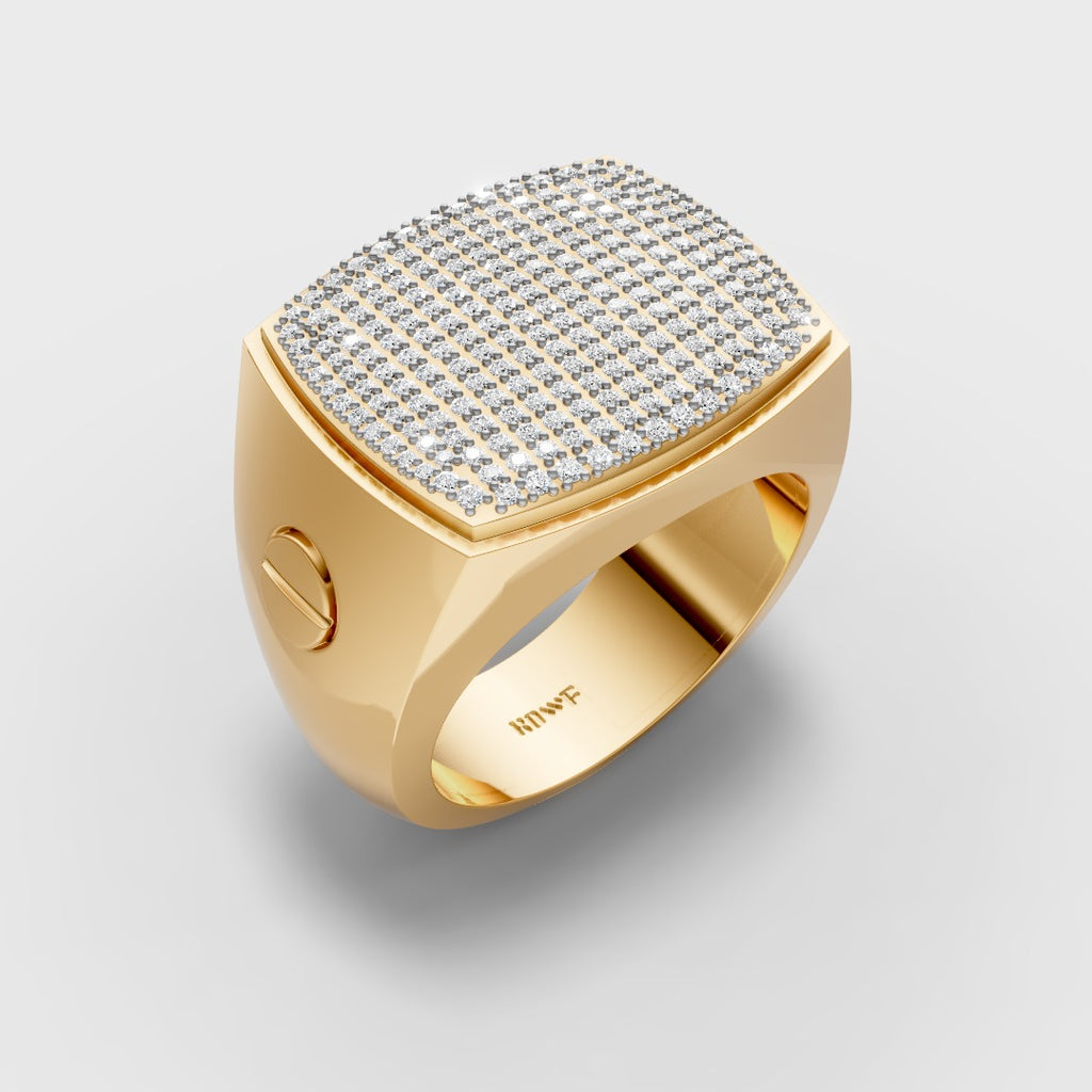Bold Square Ring in Premium