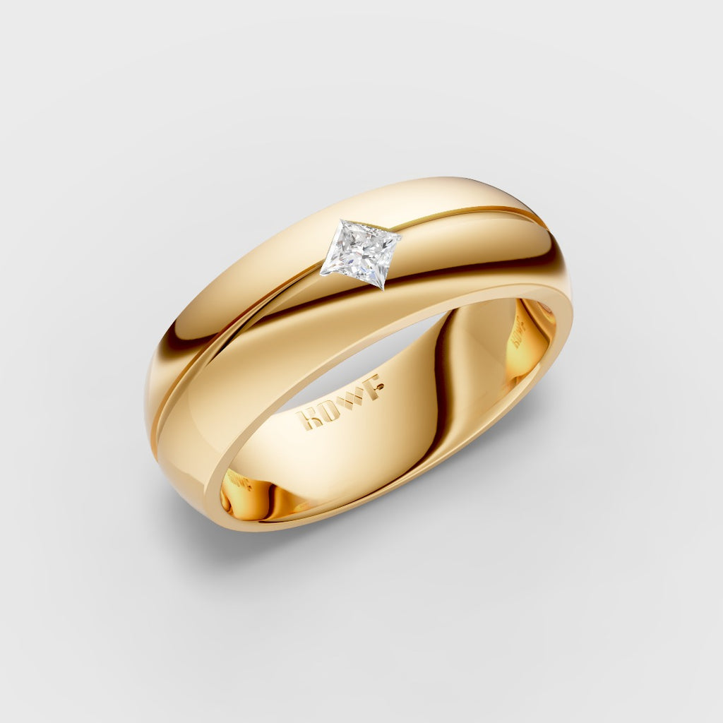 Princess Solitaire Band Ring