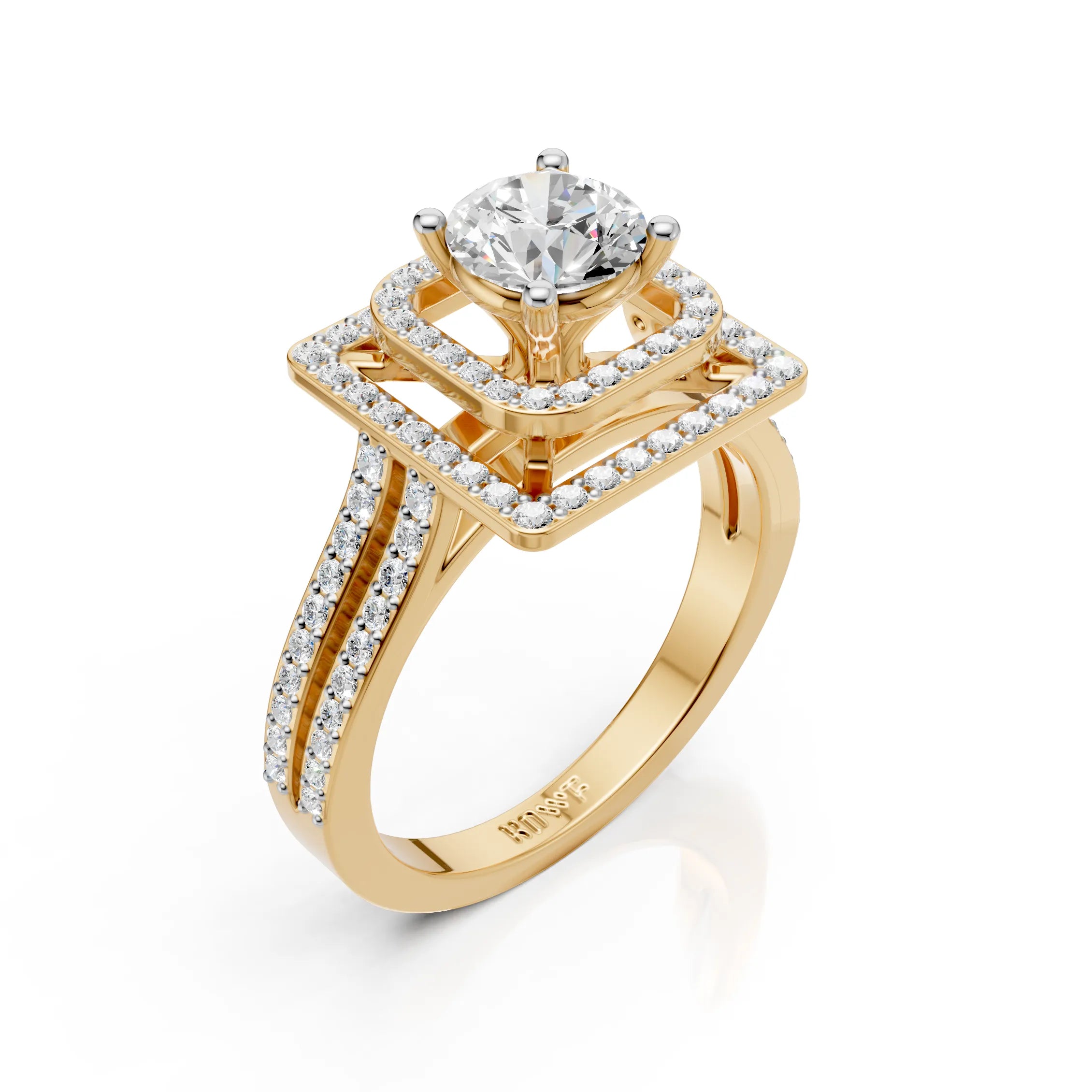 Square Halo Ring