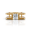 Modern Square Solitaire Ring