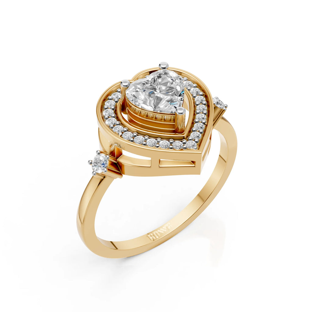 Heart Solitaire Ring