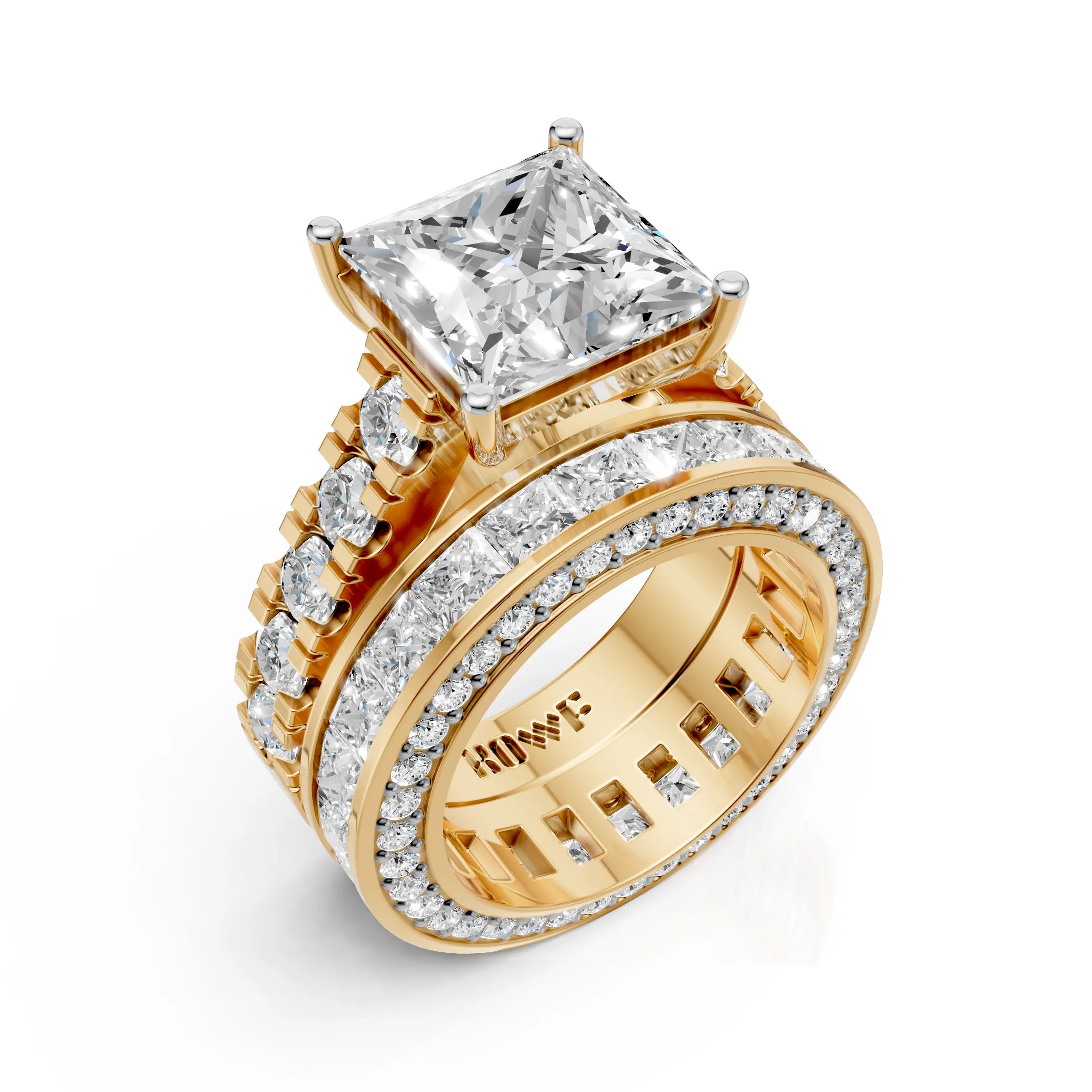 Princess Cut Wedding Ring Set