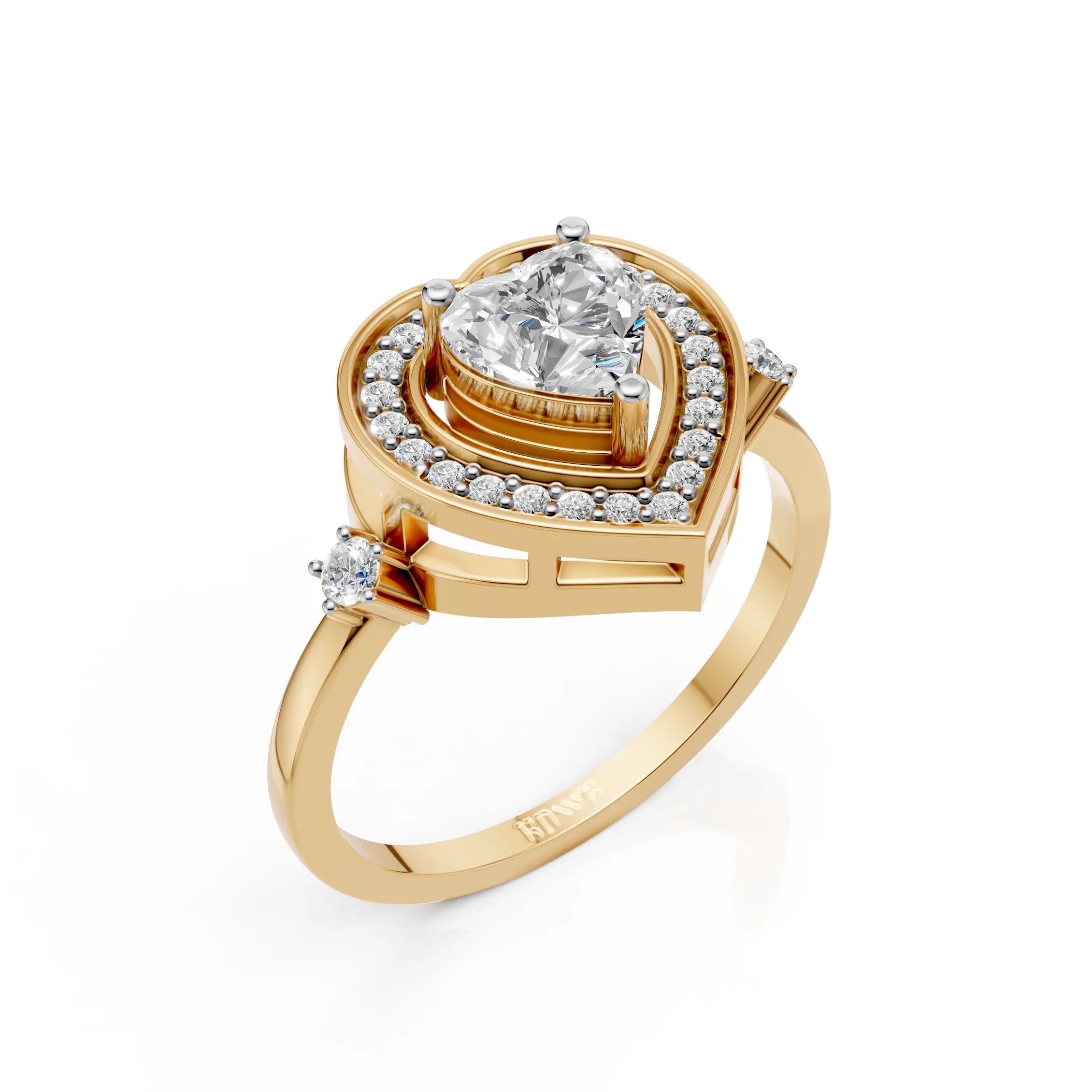 Heart Solitaire Ring