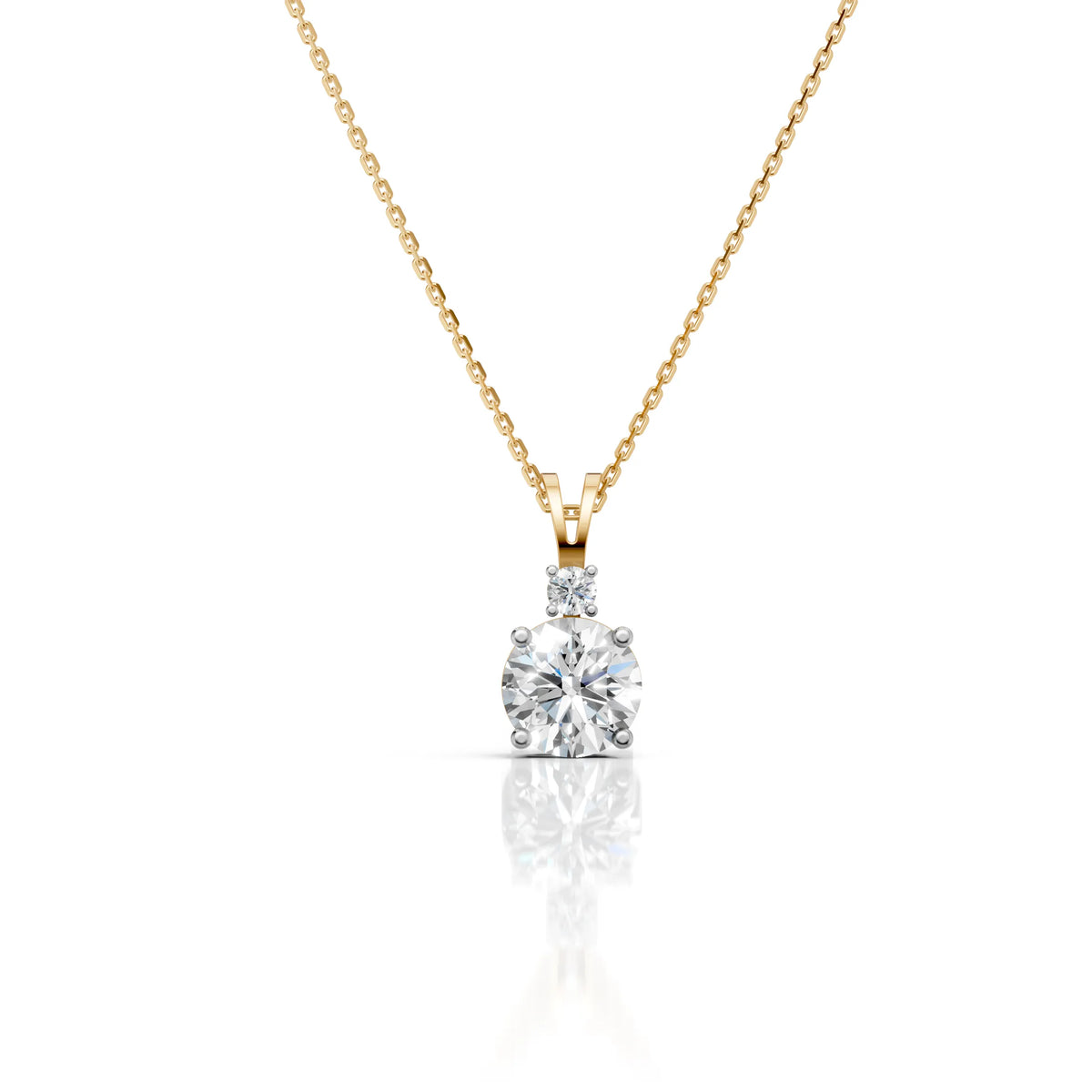 Classic Double Diamond Solitaire Pendant