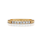 Elegant Seven Stone Round Moissanite Half Eternity Band Ring