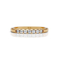 Elegant Seven Stone Round Moissanite Half Eternity Band Ring