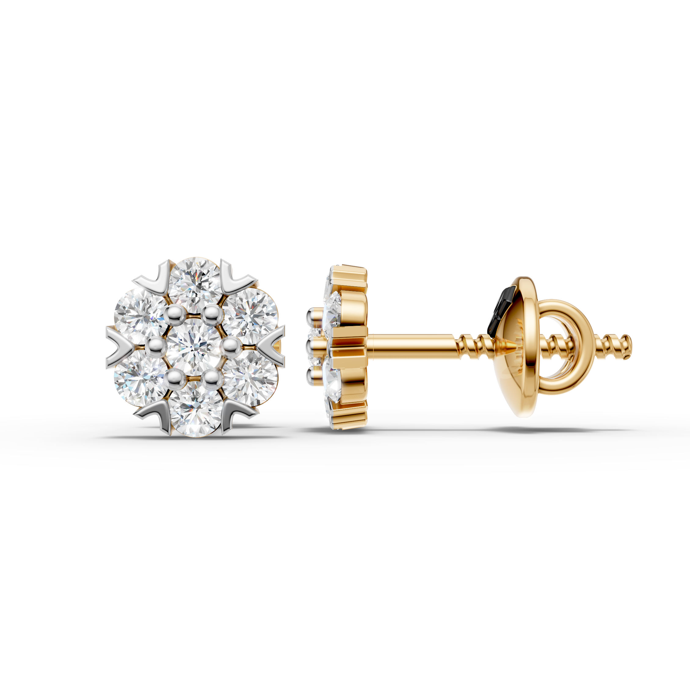 Flower Cluster Earrings (1 Pair)