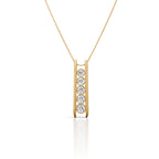 Five Stone Bar Necklace
