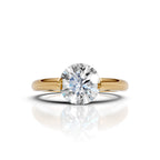 Floating Round Solitaire Diamond Ring